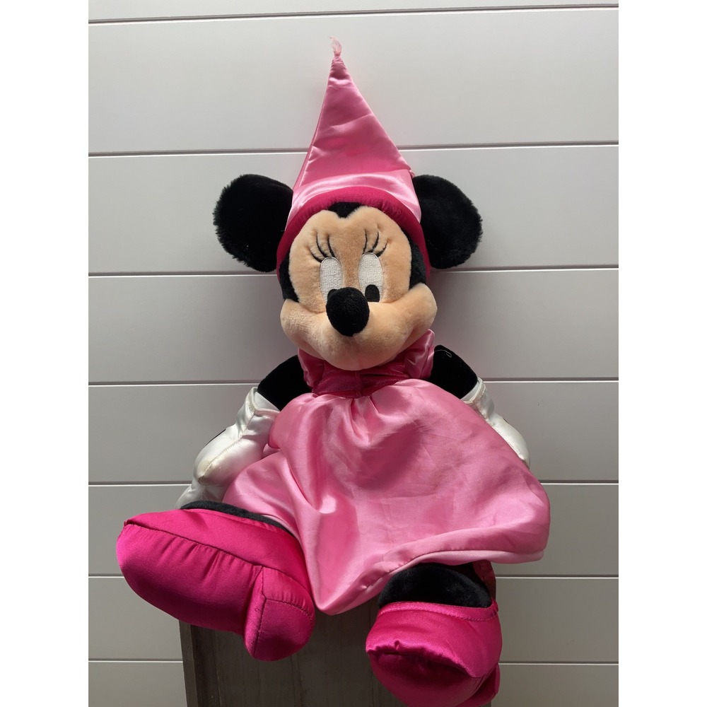 Disney Parks Minnie Mouse Pink Princess Fairy Plush Toy Disneyland WDW 18 inch